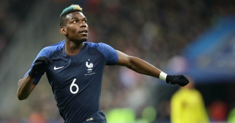 Pogba in action during the 2018 World Cup in Russia